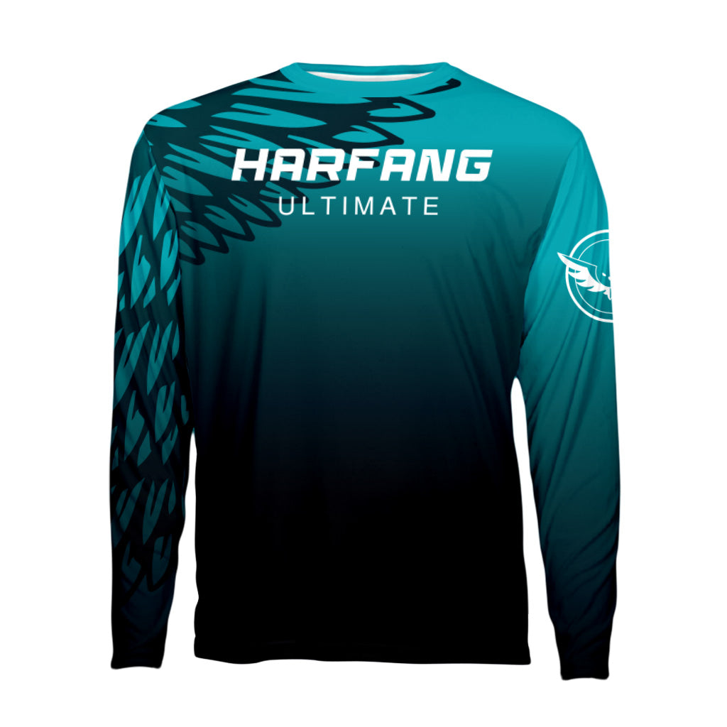 Maillot à manches longues Classique Harfang bleu-vert foncé