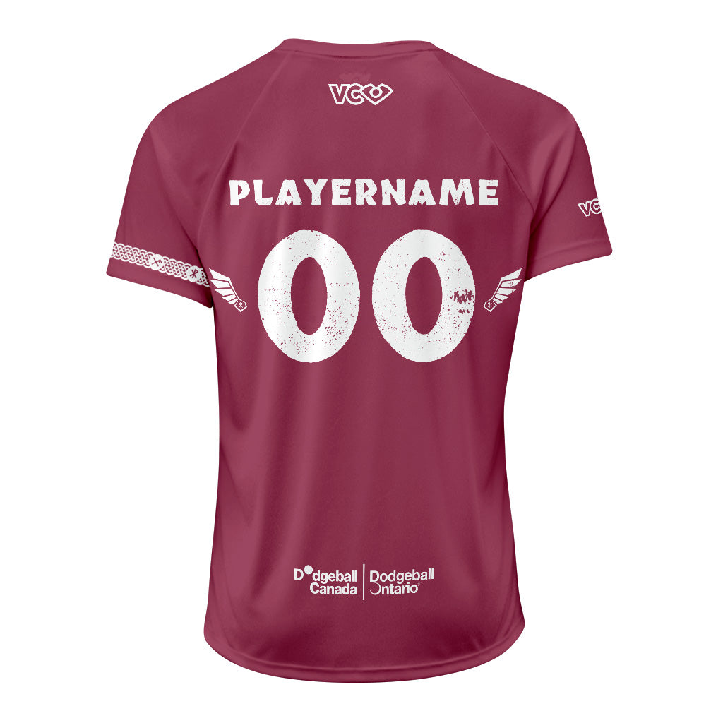 Valkyrie Dodgeball Burgundy Jersey