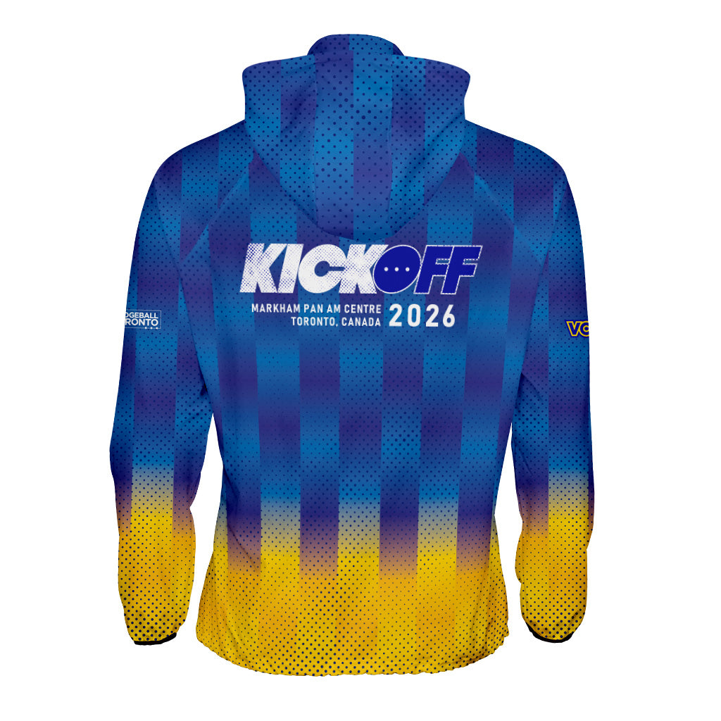Dodgeball Toronto Kick Off Grid Blue Windbreaker