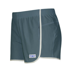 Charcoal + White Shorty Shorts With Pockets