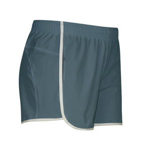 Charcoal + White Shorty Shorts With Pockets