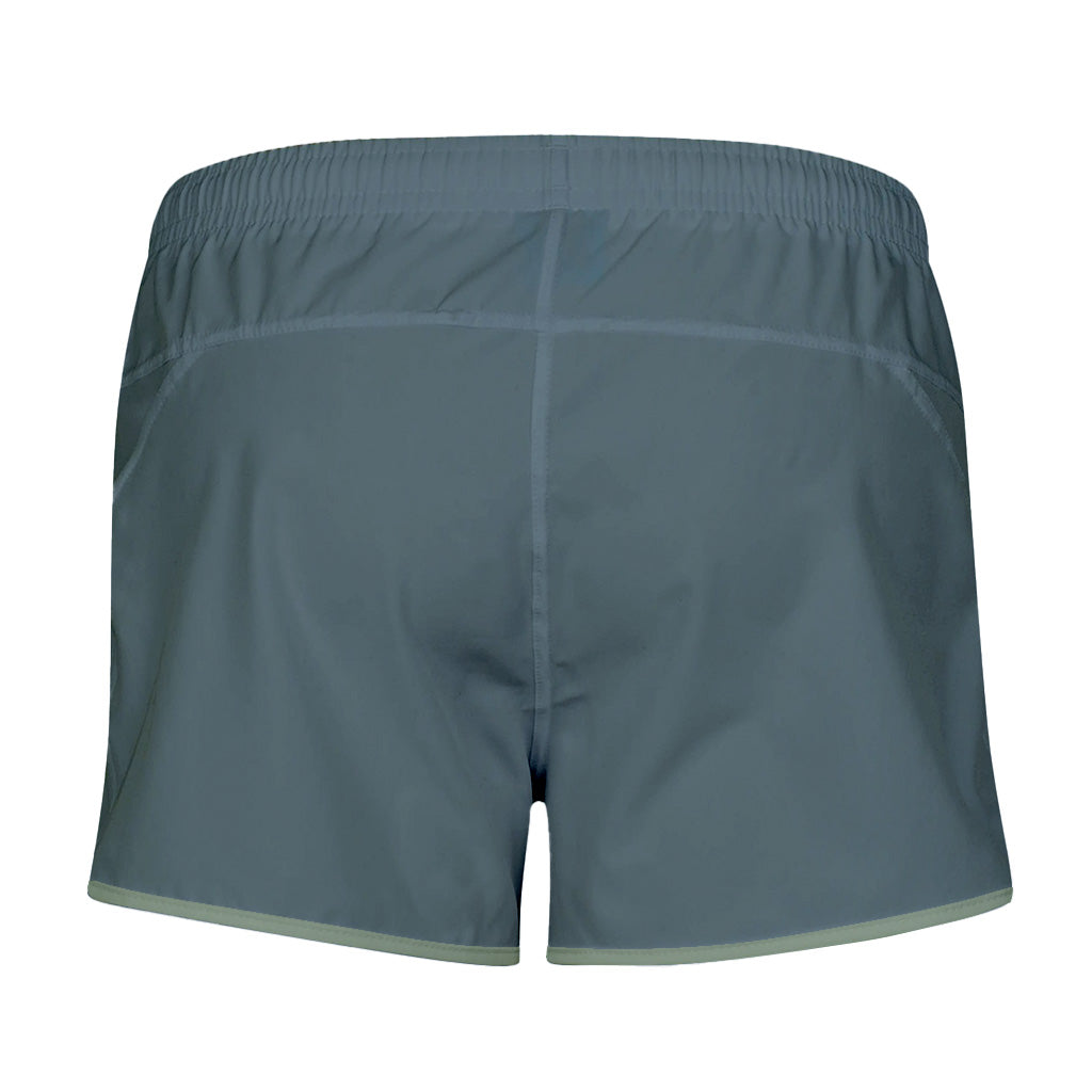 Charcoal + Sage Shorty Shorts With Pockets
