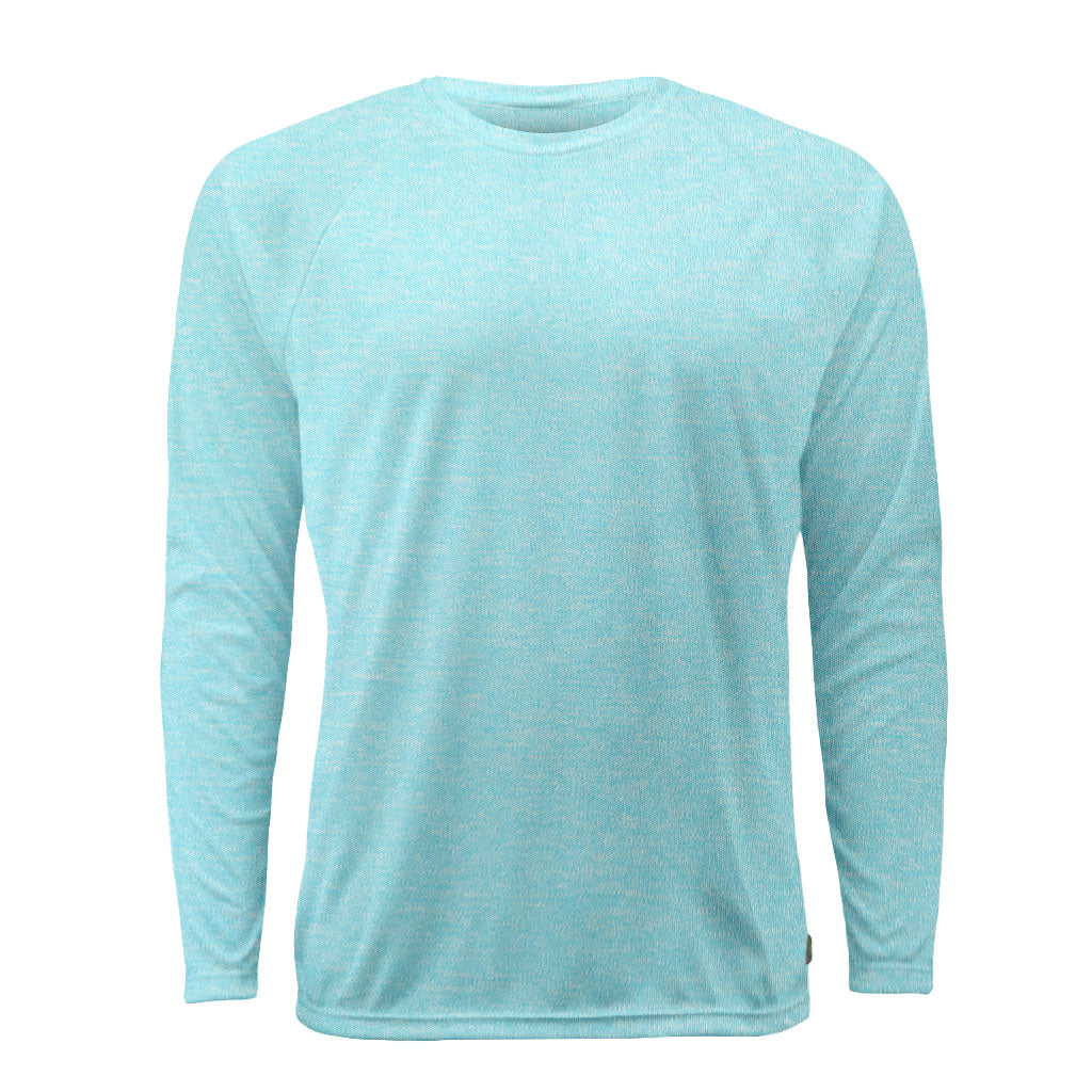 Raglan Long Sleeve - Heather Cyan