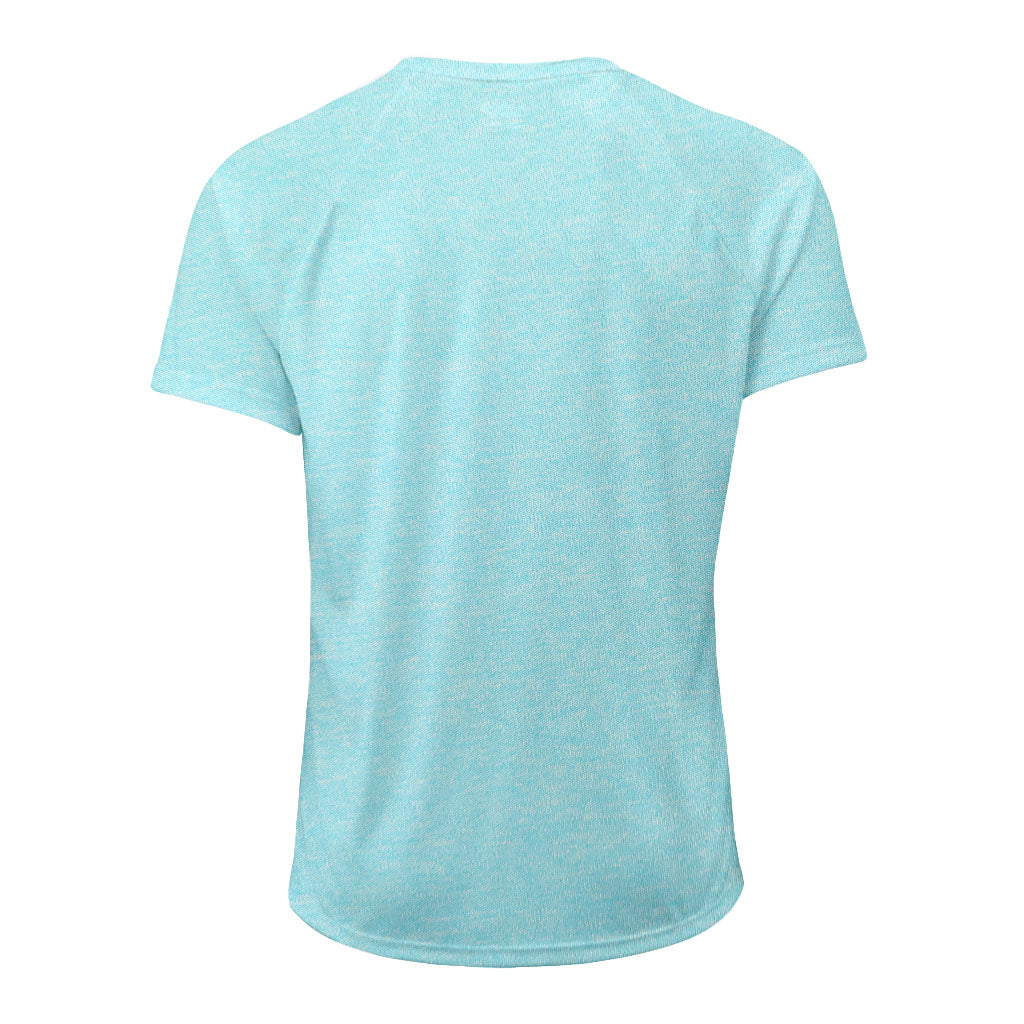 Raglan Jersey - Heather Cyan
