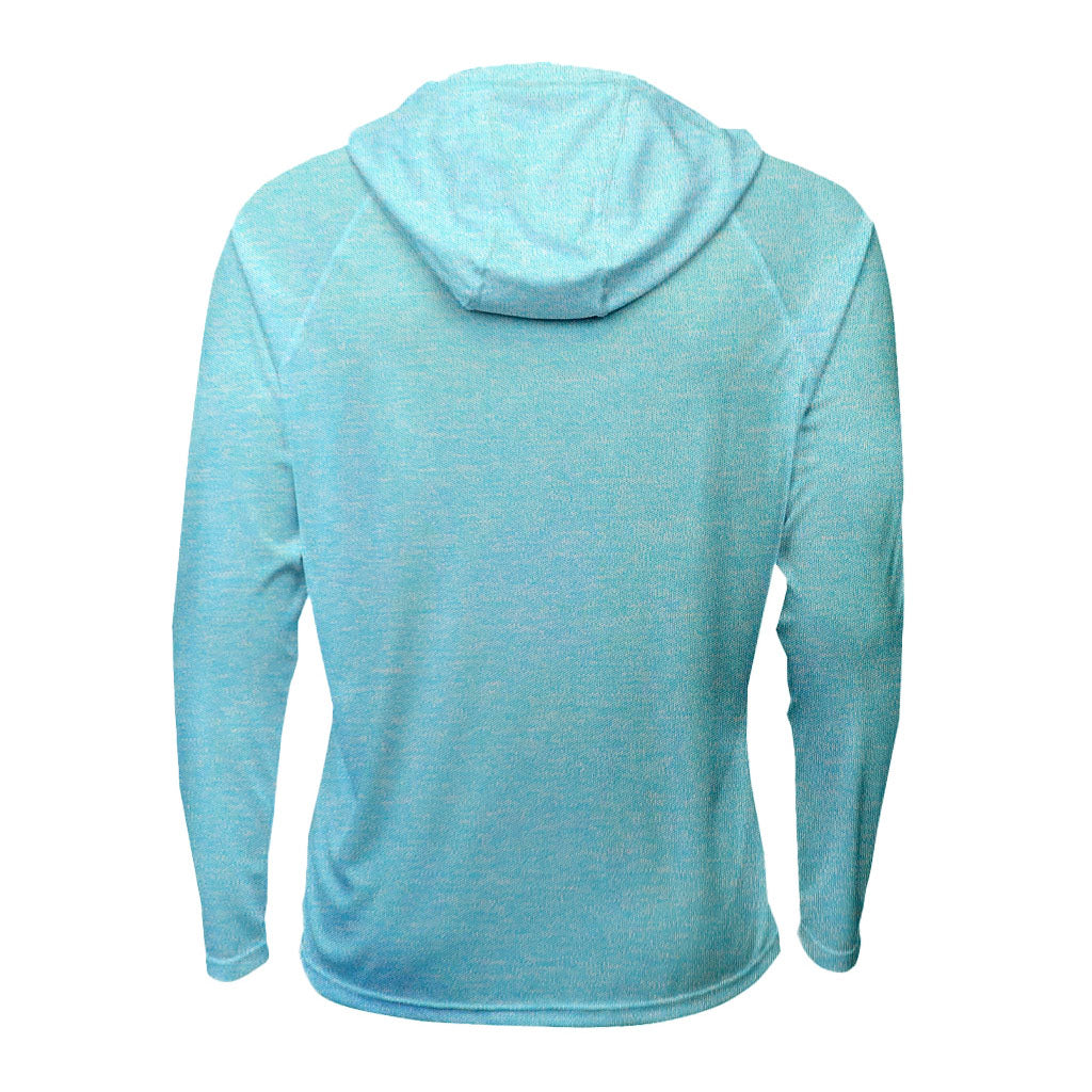 VC Ultimate Frisbee Heather Cyan Performance Athletic Sun Hoodie