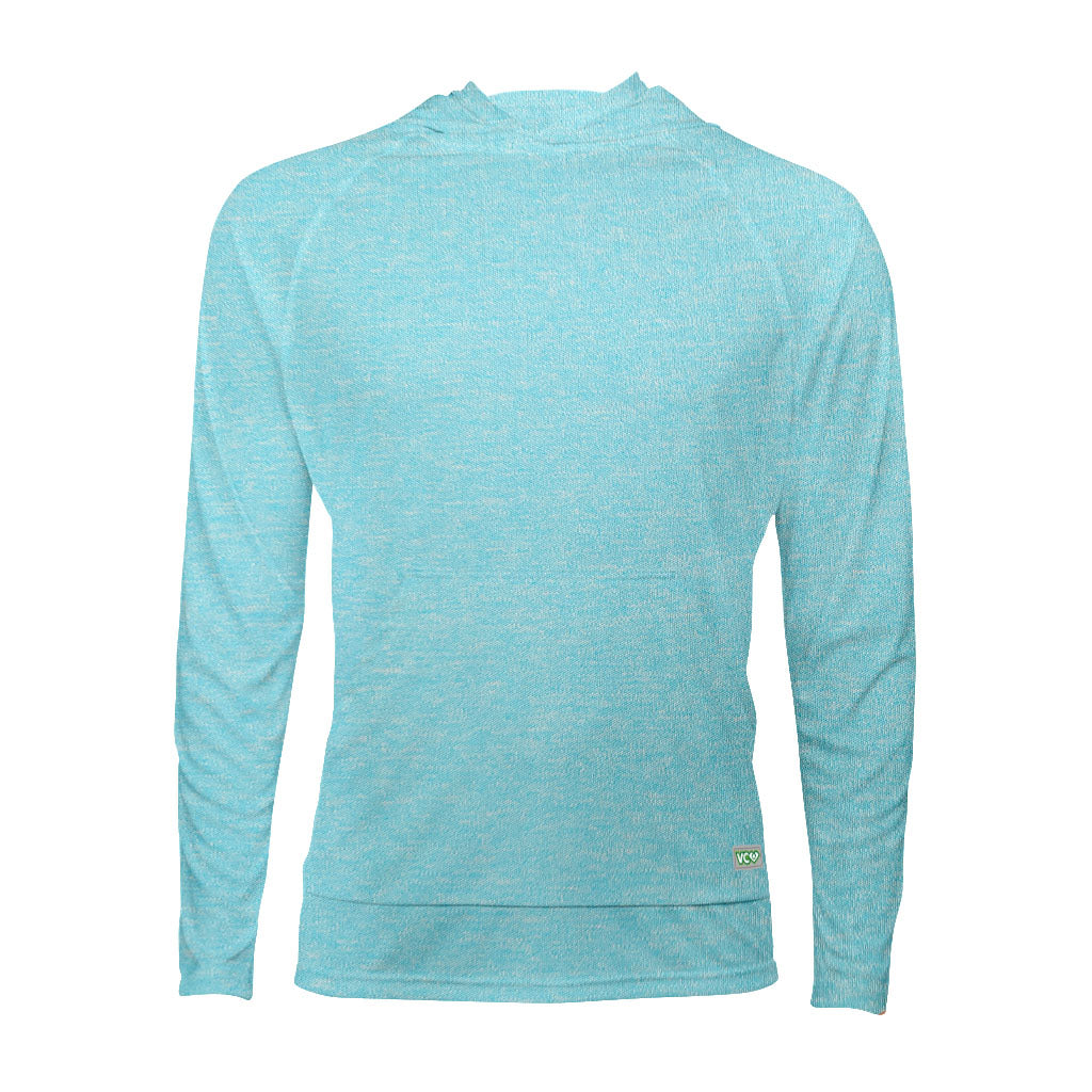 VC Ultimate Frisbee Heather Cyan Performance Athletic Sun Hoodie