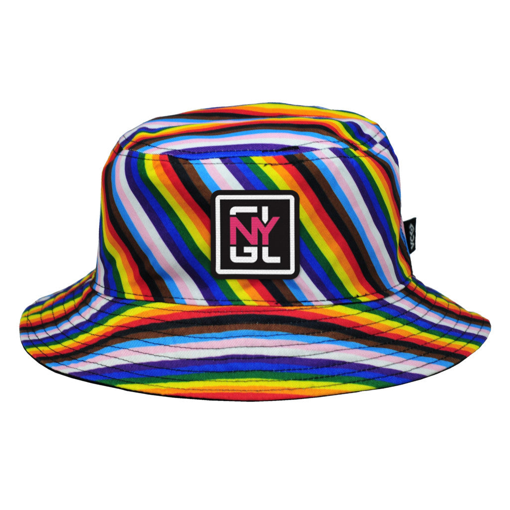 NY Gridlock Reversible Rainbow Bucket Hat