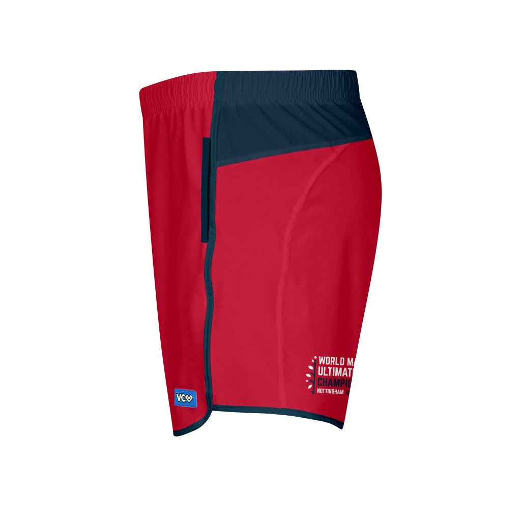 WMUCC 2026 Red Shorty Shorts With Pockets