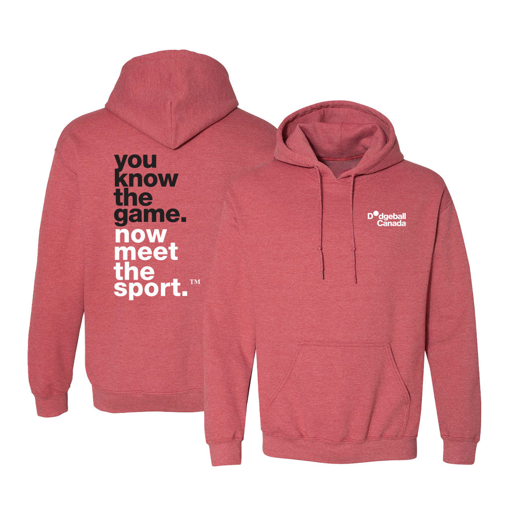 Dodgeball Canada YKTS Heather Red Cotton Hoodie