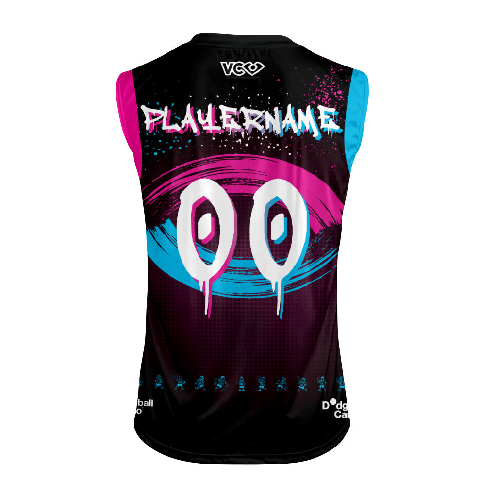 Fury Dodgeball Fan Black Classic Sleeveless Jersey